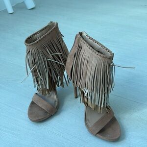 ALDO heels sandals beige brown. Size 7. Only used 2 for an event.